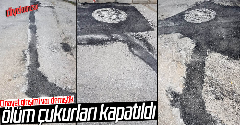 Atakum’daki ölüm çukurları kapatıldı