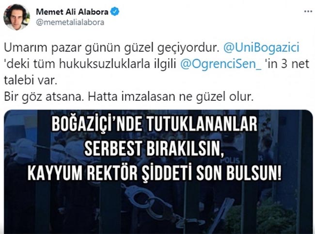 Alaboradan Bogazici Protestolarina Destek Jpg