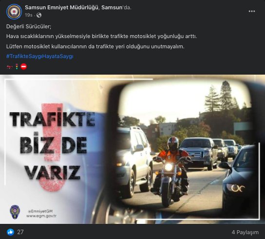 Emniyetten Motosiklet Uyarisi Onlarin Da Trafikte Yeri Oldugunu Unutmayalim Jpg