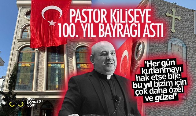 Pastor Kiliseye 100 Yil Bayragi Asti Kilisede Cumhuriyet Kutlamasi 4511 Jpg 2
