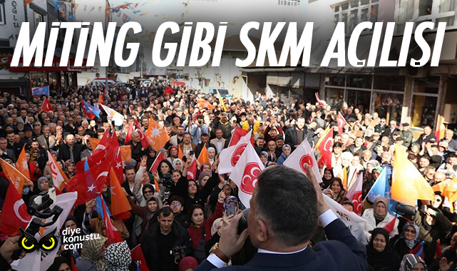 Çarşamba'da miting gibi SKM açılış