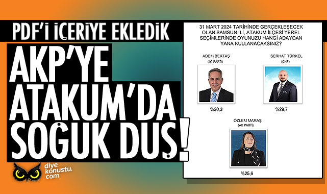 Atakum'da AKP'ye soğuk duş...Bektaş ve Türkel kafa kafaya gidiyor...