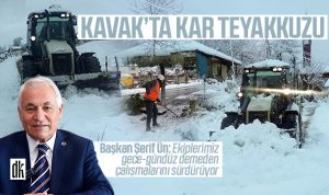 Kavak Belediyesi Kar Mesaisi Kasim 2024 Manset