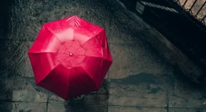 Semsiye Kirmizi Uyari Yagmur Yagis