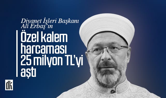 Diyanet İşleri Başkanı Ali Erbaş’ın özel kalem harcaması 25 milyon TL’yi aştı