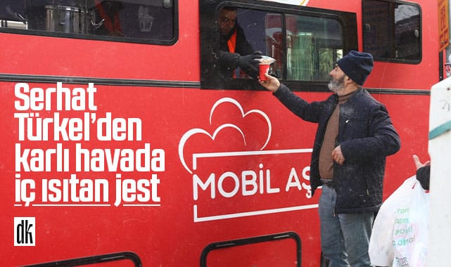 Başkan Türkel’den iç ısıtan ikram: Vatandaşa kar soğuğunda ücretsiz sıcak çorba