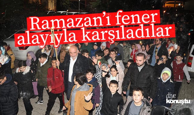 Canik’te Ramazan fener alayıyla karşılandı