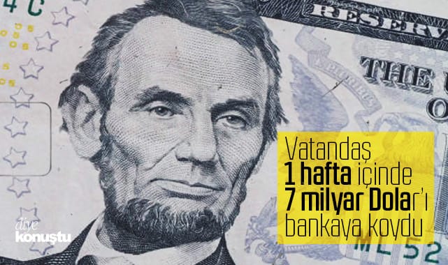 Vatandaş 7 milyar Dolar'ı bankaya koydu