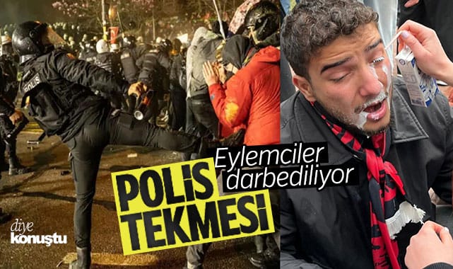 Polis tekmesi! İşte eylemcilerin darbedildiği o anlar...