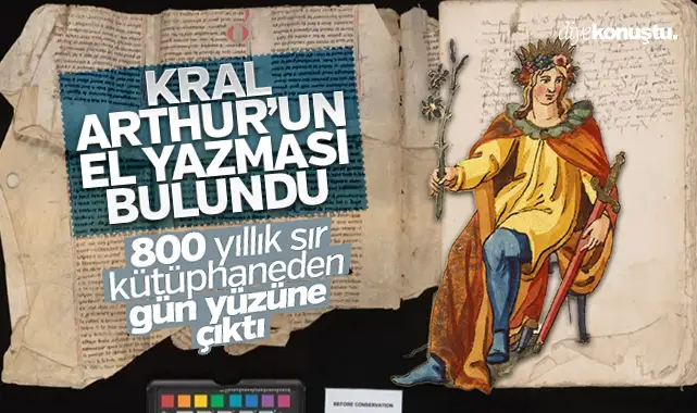Kral Arthur ve büyücü Merlin'in el yazması bulundu! 800 yıllık sır kütüphaneden gün yüzüne çıktı...