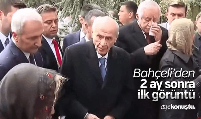 2 ay sonra ilk kez görüntülendi! Bahçeli, Türkeş’in kabri başında