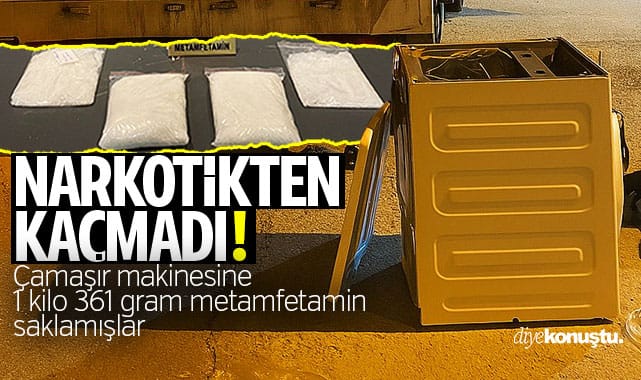 Narkotikten kaçmadı! Çamaşır makinesinde zehir ticareti