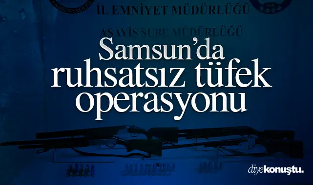 Samsun'da ruhsatsız silaha darbe! Emniyetten eş zamanlı operasyonlar