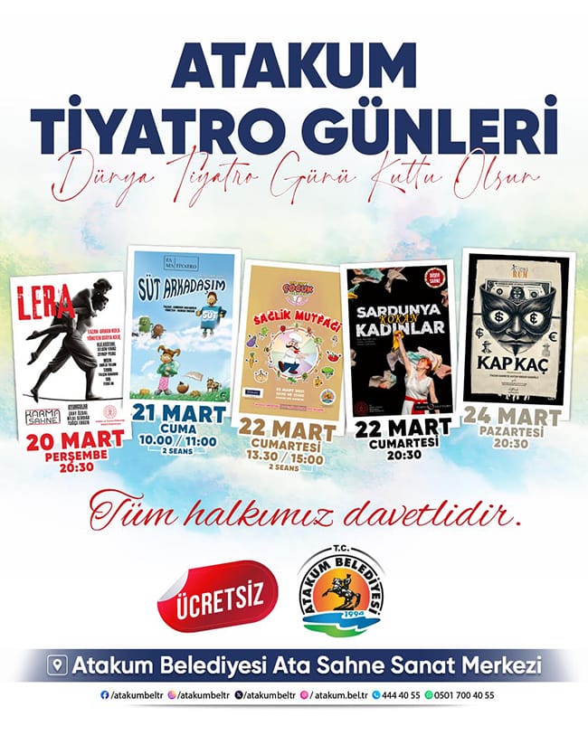 ‘Atakum Belediyesi Tiyatro Günleri’ başlıyor
