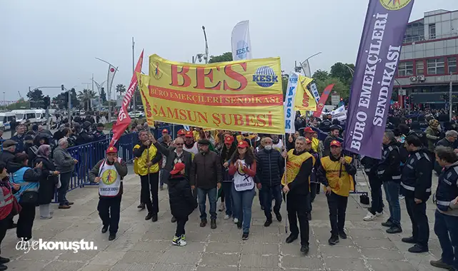 Samsun'da 1 Mayıs fotoğrafları: Çığlık, slogan, direniş Samsun'da 1 Mayıs fotoğrafları: Çığlık, slogan, direniş