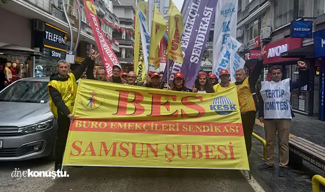 Samsun'da 1 Mayıs fotoğrafları: Çığlık, slogan, direniş Samsun'da 1 Mayıs fotoğrafları: Çığlık, slogan, direniş
