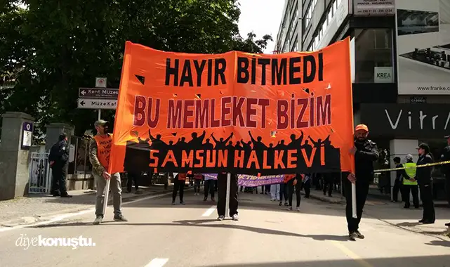 Samsun'da 1 Mayıs fotoğrafları: Çığlık, slogan, direniş Samsun'da 1 Mayıs fotoğrafları: Çığlık, slogan, direniş