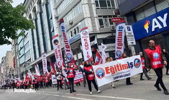 Samsun'da 1 Mayıs fotoğrafları: Çığlık, slogan, direniş Samsun'da 1 Mayıs fotoğrafları: Çığlık, slogan, direniş