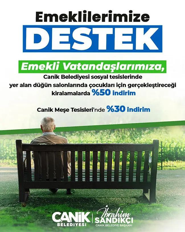 Canik Belediyesi emeklilerin yanında Canik Belediyesi emeklilerin yanında