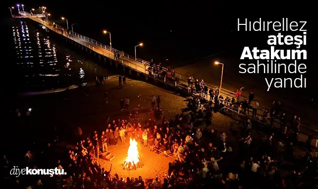 Hıdırellez ateşi Atakum sahilinde yandı
