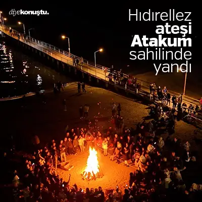 Hıdırellez ateşi Atakum sahilinde yandı