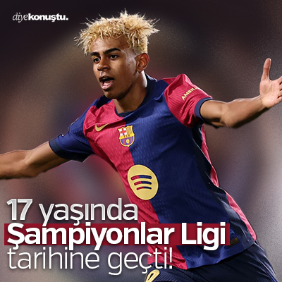 Lamine Yamal 17 yaşında Şampiyonlar Ligi tarihine geçti!