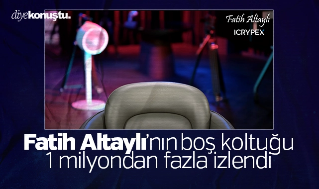 Fatih Altaylı’nın YouTube’daki boş koltuğunu 16 saatte 1 milyondan fazla kişi izledi