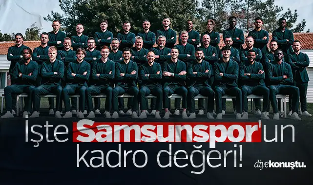 İşte Samsunspor'un kadro değeri! 1 İşte Samsunspor’un kadro değeri!