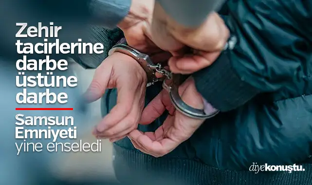 Samsun’da zehir tacirlerine darbe: Uyuşturucu ve silahlarla yakalandılar