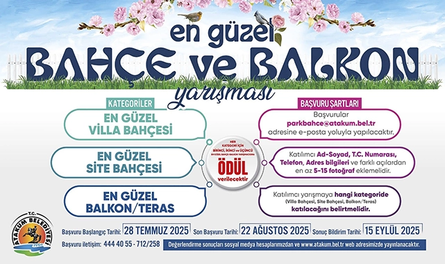 Atakum Belediyesi’nden ‘En Güzel Balkon ve Bahçe Yarışması’ 