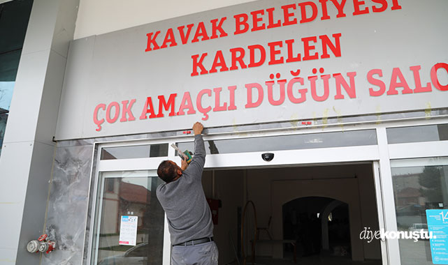 Kavak Belediyesi Kardelen Düğün Salonu’nu yenileniyor