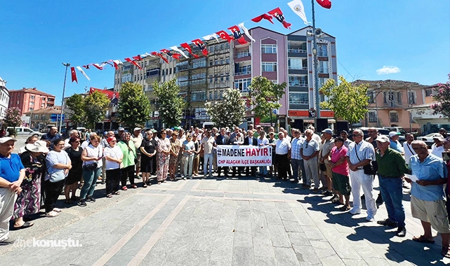 CHP'den Alaçam’da madencilik protestosu: Alaçam yeşiliyle kalacak