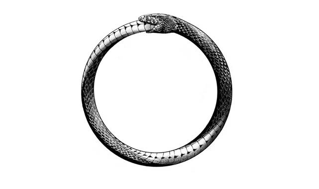 Ouroboros: Sonsuzluğun simgesi kendini yiyen yılan