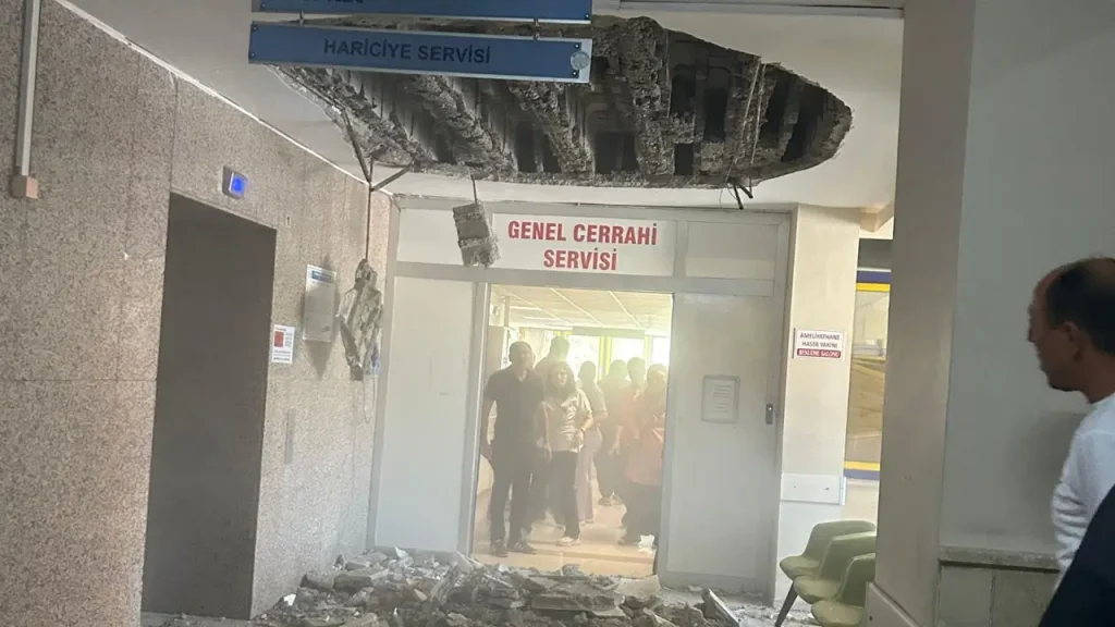 Uyarilar dikkate alinmadi Curuk raporlu hastanede tavan coktu 1