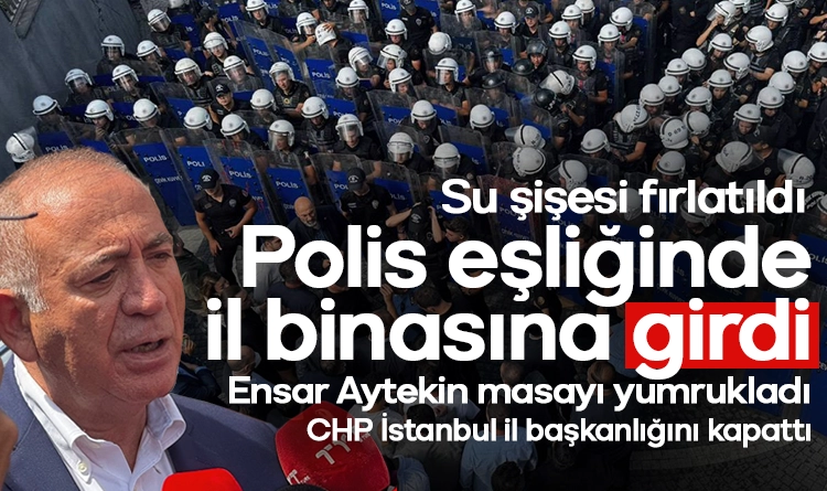 Erdoğan: Sokakların karışmasına asla izin vermeyeceğiz 2 CHP Istanbulda kayyum krizi Gursel Tekin polis esliginde il binasina girdi
