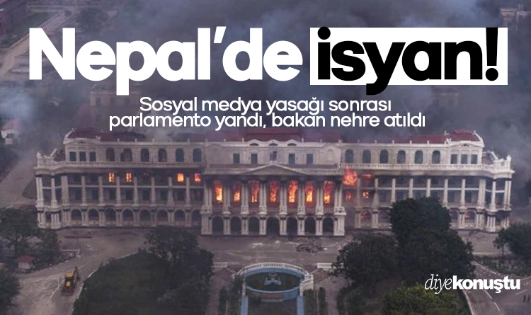 Nepal'de isyan! Sosyal medya yasağı sonrası parlamento yandı, bakan nehre atıldı 1 Nepalde isyan 4