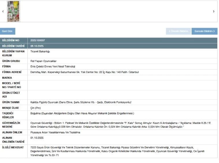 Bakanlık açıkladı: Meşhur oyuncak yasaklandı 3 Bakanlik acikladi Meshur oyuncak yasaklandi 4