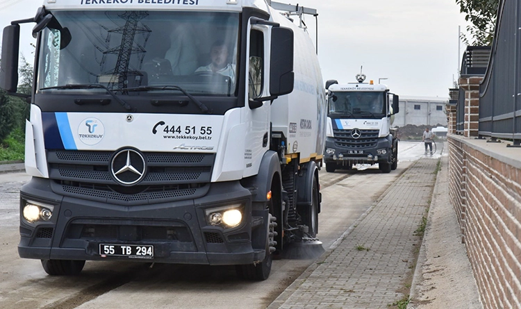 Tekkeköy Belediyesi'nden temizlik hamlesi: Gıda OSB tamam 5 Tekkekoy Belediyesinden temizlik hamlesi 1