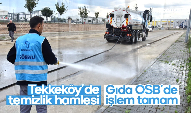 Tekkeköy Belediyesi'nden temizlik hamlesi: Gıda OSB tamam 1 Tekkekoy Belediyesinden temizlik hamlesi