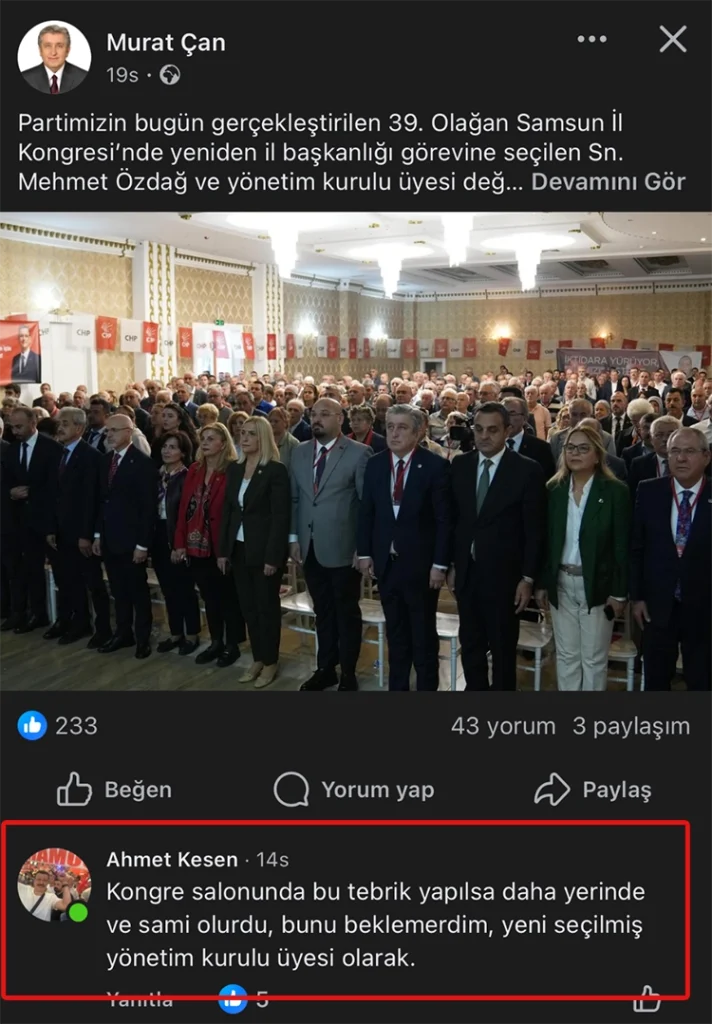 Tolga Birgücü yazdı: CHP Samsun'da 'aileyiz' palavrası! İşte kongredeki o detay ve perde arkası 7 Tolga Birgucu yazdi CHP Samsunda aile yalani Iste kongredeki o detay ve perde arkasi 2