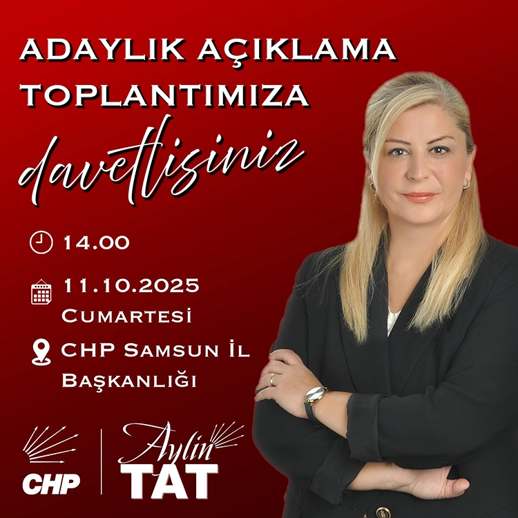 Tolga Birgücü yazdı: Delege yine bölündü! Aynı hamam aynı tas: CHP Samsun'da 4 adayla seçime gidiyor! 3 aylin tat il baskanligi adaylik duyurusu 2025