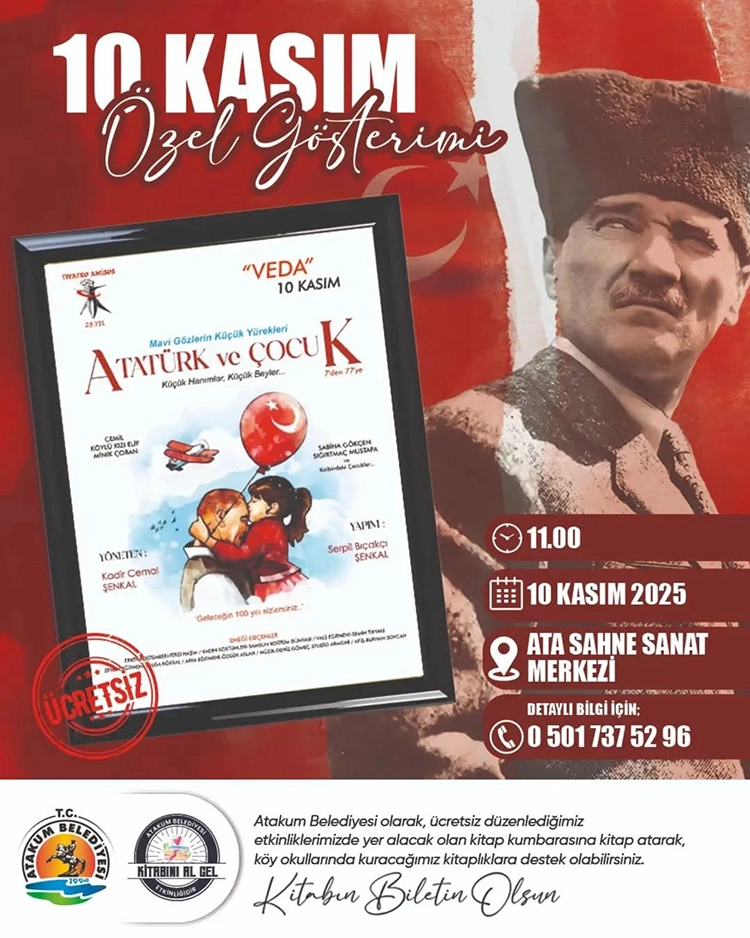 Atakum Belediyesi, Atatürk’ü özel programla anacak 3 Atakum Belediyesi Ataturku ozel programla anacak 2