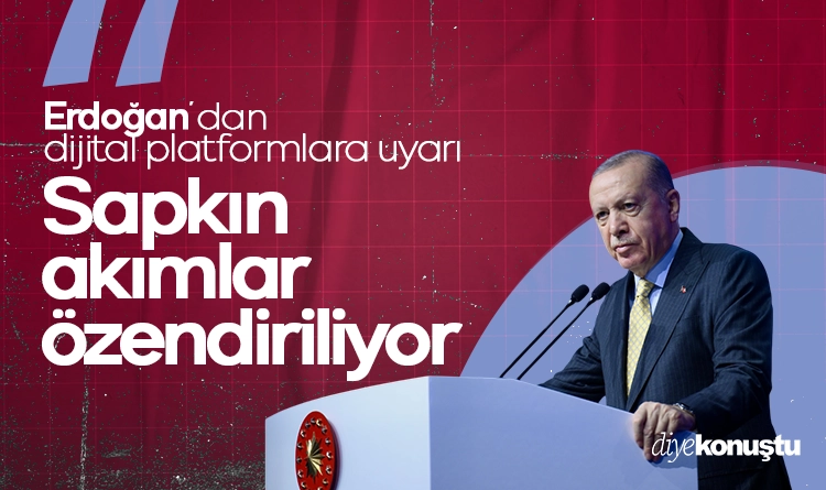 Erdoğan’dan dijital platformlara uyarı: Aileye saldırıyorlar, sapkın akımlar özendiriliyor... 1 Erdogandan dijital platformlara uyari