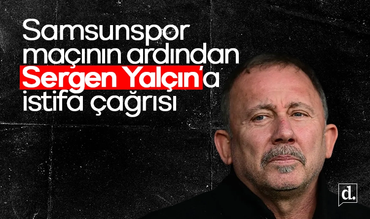 Samsunspor maci sonrasi Sergen Yalcina istifa cagrisi