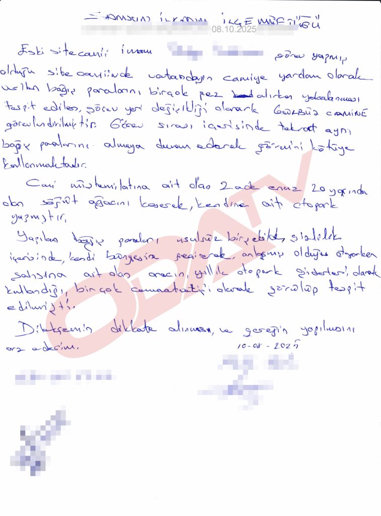 İmamın zimmet dosyası! Samsun’daki o imam durmuyor, yine soruşturma başlatıldı... 7 imam belge4