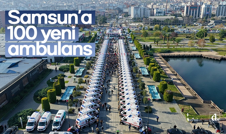 Samsun’a 100 yeni ambulans kazandırıldı 1 Samsuna 100 yeni ambulans kazandirildi