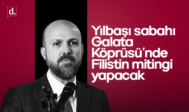 Yilbasi sabahi Galata Koprusunde Filistin mitingi yapacak