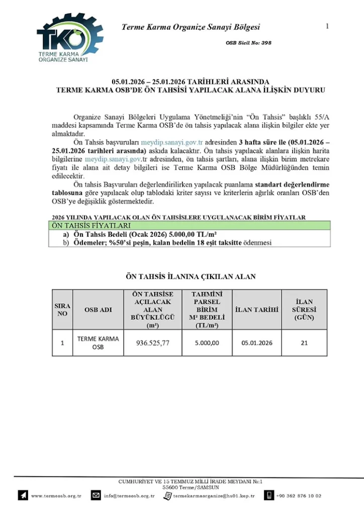 Terme'ye OSB müjdesi! Şenol Kul: Kuzeyin üretim merkezi olacağız Terme'ye OSB müjdesi! Şenol Kul: Kuzeyin üretim merkezi olacağız