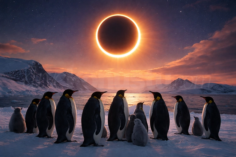 Halkalı güneş tutulması yaşanacak: En iyi manzarayı penguenler seyredecek