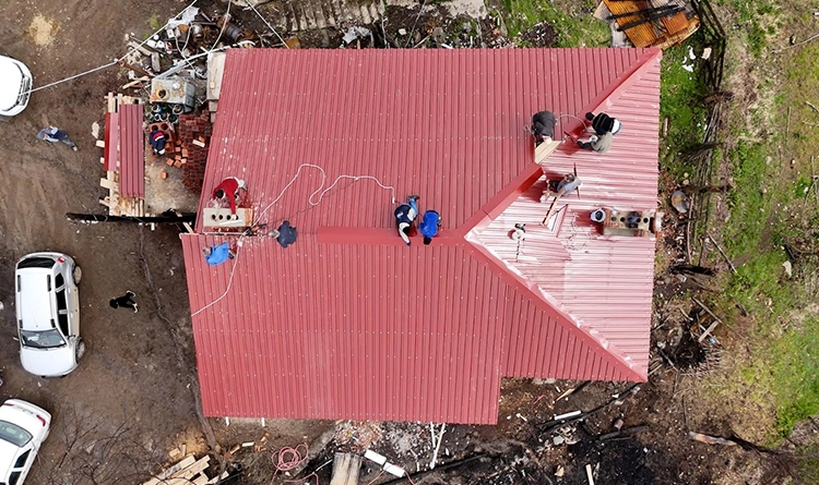 Başkan Serhat Türkel’den yangın mağduru aileye dayanışma eli